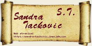 Sandra Tacković vizit kartica